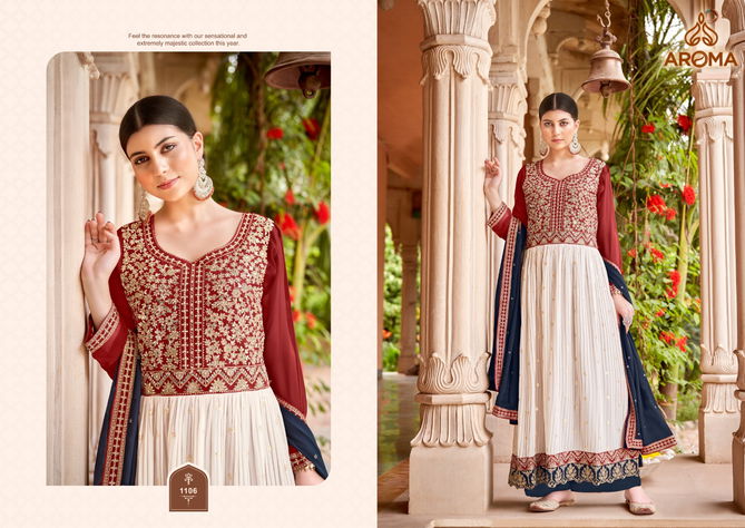 Minakari By Aroma Georgette Designer Readymade Suits Wholesale Shop In surat
